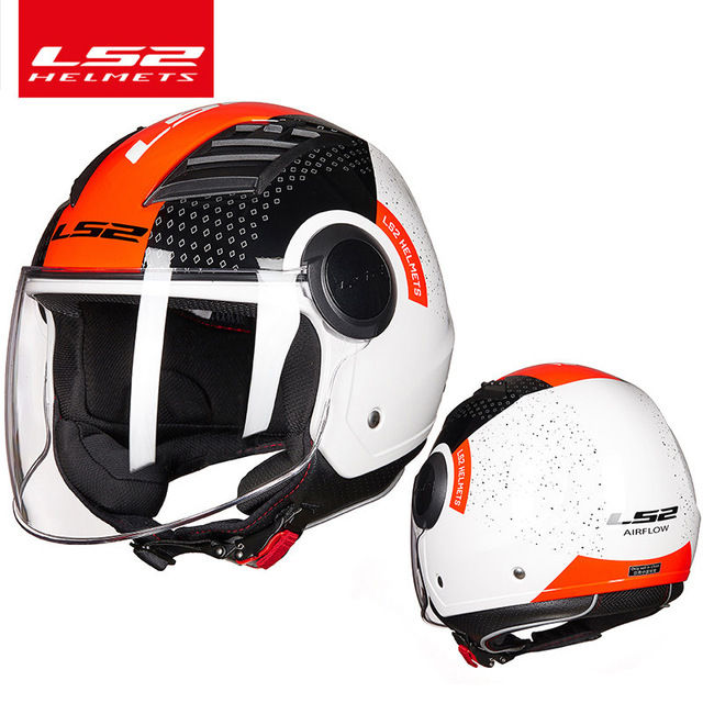Motorcycle Helmet Casco Ls2 Of562 Airflow Blanco Ls2 Of562 Half