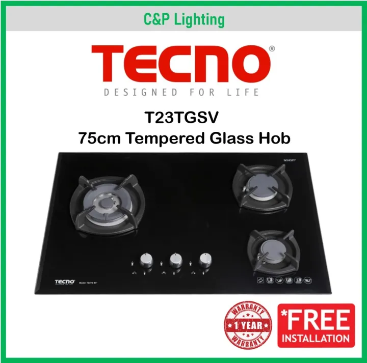 Tecno%2075cm%20(New%20Color)%203%20Burner%20Schott%20Glass%20Cooker%20Hob%20Gas%20Stove%20with%20Inferno%20Wok%20Burner%20Technology%20T23TGSV%20-%20Image%205
