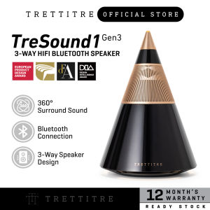 TRETTITRE TreSound 1 Gen 3 3-Way Hifi Bluetooth Speaker 360ᵒ Surround Sound
