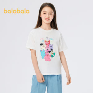 Balabala Trẻ Em Của tay ngắn T Áo Sơ Mi Cho Cô Gái Mùa Hè em bé lớn nhanh khô Áo Cá Tính