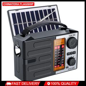 Solar Radio with LED Flashlight BT Speaker Portable AM FM SW Radio Emergency Radio for Outdoor Camping and Emergency