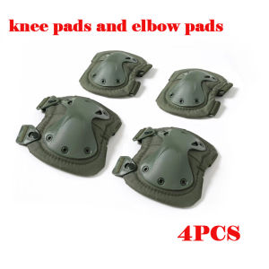 Outdoor Protective Tactical Gear anti-fall short knee pads and elbow 4-piece set of comfortable breathable riding protective