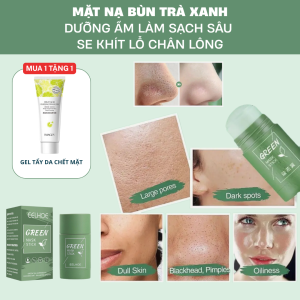 Mặt Nạ Dạng Thỏi Trà Xanh ELLHOE - Mặt Nạ Đất Sét Trà Xanh Sạch Sâu Kiểm Soát Dầu Loại Bỏ Mụn Đầu Đen An Toàn Hiệu Quả Ngay Từ Những Ngày Đầu Sử Dụng