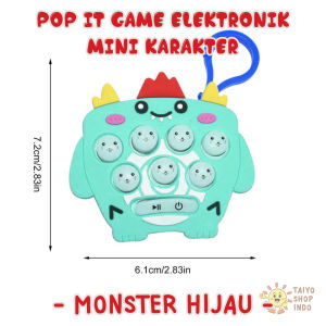 TAIYO Quick Push Game Pop It Elektronik Mini Karakter Gantungan LED Elektrik Stress Release Fidget