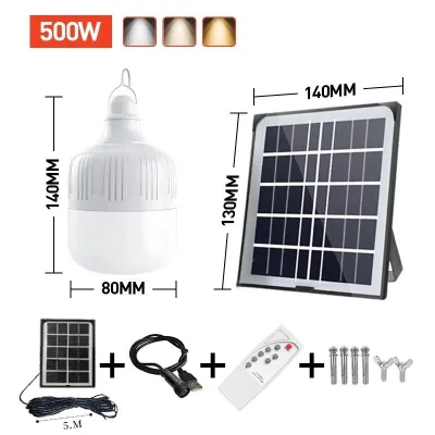 Đèn Năng Lượng Mặt Trời 5000W bóng đèn năng lượng mặt trời Ba màu chợ đêm Quầy hàng Ánh sáng khẩn cấp