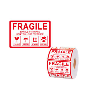 1000PCS Sticker Label Fragile / Sticker Barang Mudah Pecah With Care DonT Fall Not Pressure Sticker