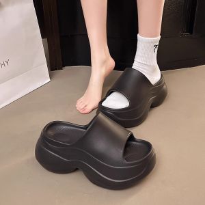 [Free Shipping] Elegant One-Strap Sandals For Women 2025 Summer New Model Thick-Soled Height-Increasing Non-Slip Beach Shoes For Petite Individuals