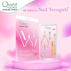 Combo Nail Làm Móng Teengirls CB-T1 Quyên Beauty Với 5 Dụng Cụ Chăm Sóc Cá Nhân Tiện Lợi