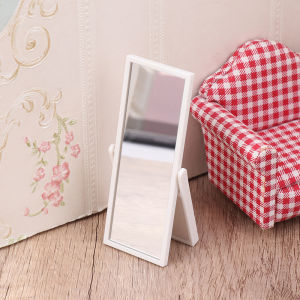 YAFEN 1:12 Dollhouse Simulation Full Length Mirror Dollhouse Miniature Furniture Decoration Dolls House Accessories For Kids Toy