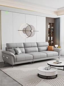 Simple Modern Sofa Technology Fabric Sofa Chair Nordic Sofa Light Luxury Lounge Chair Sofa Straight Row 3 Seater Sofa