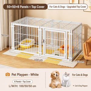 Greenpets cat cage fence small dog cage Single or double layer Double doors Sturdy and durable