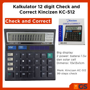 Kalkulator 12 digit Check and Correct Kincizen KC-512