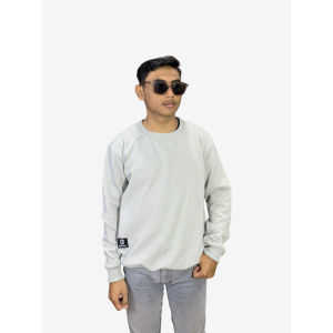 BRIGO Polos Basic Sweatshirt Warna Soft 280 Gsm II Sweater Crewneck Polos Jahitan Overdeck Fleece Cotton 280 Gsm Sz M-XXL (Pria & Wanita)