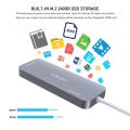 MINIX NEO S2 - USB-C Multiport 240GB SSD Storage Hub for MacBook Silver. 