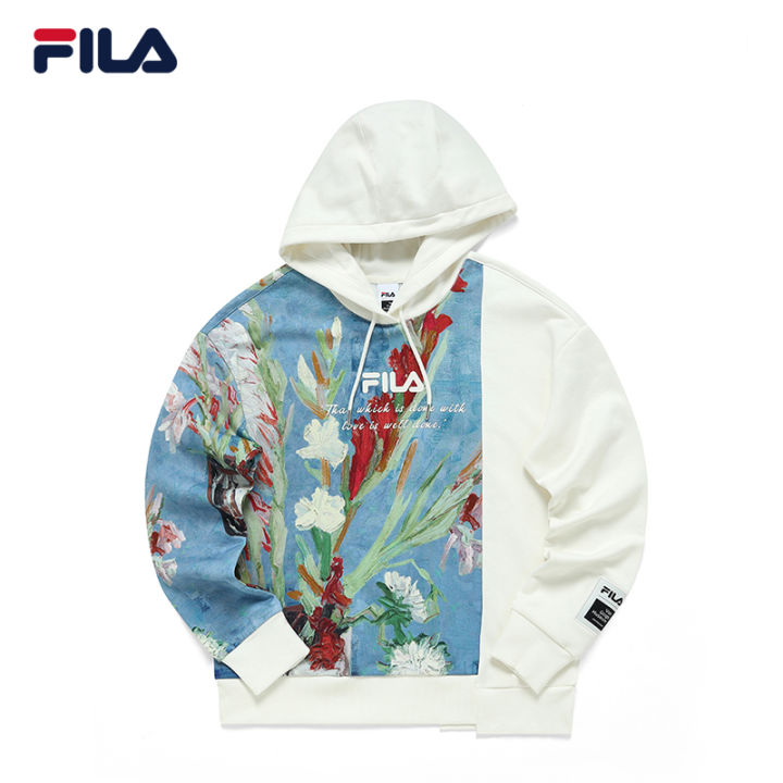 FILA CORE Women s White Line Heritage Hoodie Lazada Singapore