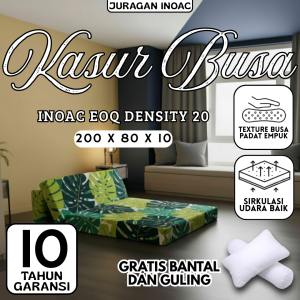 [ 80 x 10 ] Kasur Lipat Busa INOAC EOQ D20 Ukuran 80 x 10 x 200 cm Original Gratis Bantal Garansi 10 Tahun Murah