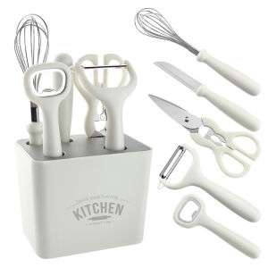 6Pcs Kitchen Cooking Knife Sets with Holder Stainless Steel Organizer Storage Box Utensils Cooking Knife Set