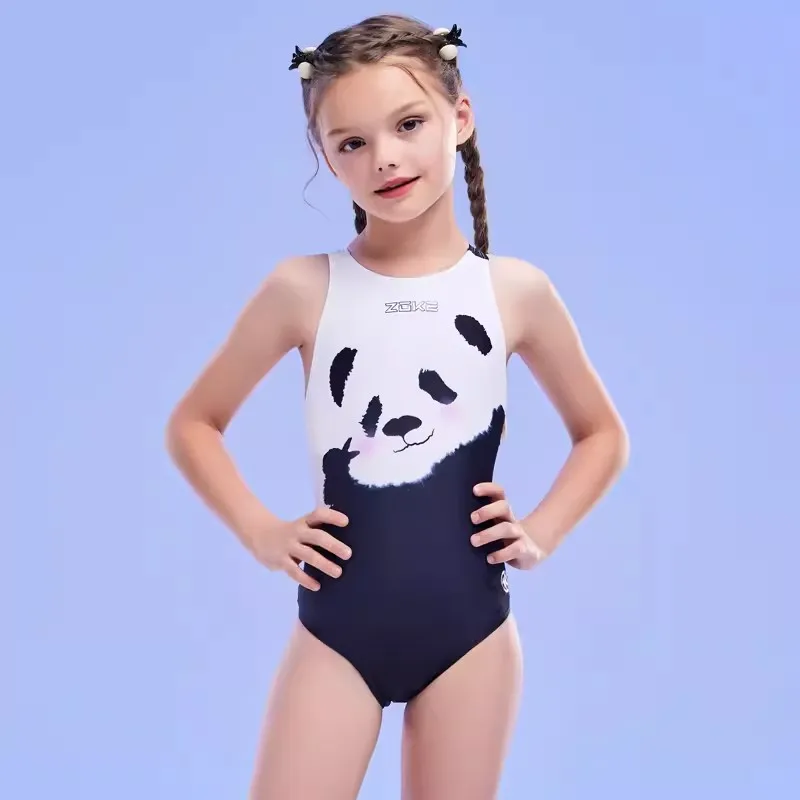 ZOKE Girls Racing Swimsuit Kids Training Competition Sporty