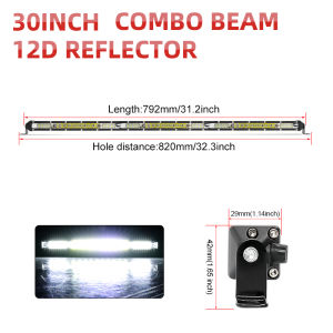 CO LIGHT บาร์ไฟ Led ขนาด30นิ้ว24V ไฟ Led 4X4ออฟโร้ดสำหรับรถบรรทุก ATV เป็คจุดน้ำท่วมคอมโบ12V 24V ขับรถ179work Light