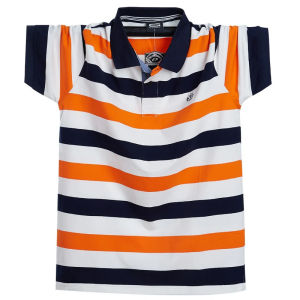 Men Polo Shirt Summer MenS Casual Breathable Plus Size 5XL 6XL Striped Short Sleeve Polo Shirt Pure Cotton Fashion Men Clothes