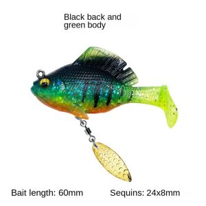 CHLOCH Artificial Soft bass Bait with Lead hook Jig Dark Sleeper SwimBait 2024 Silicone Lure Soft Plastic Bait
