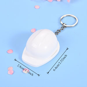 Cute Mini Hard Hat Keychain | Construction Helmet Shape Key Ring For Car Keys & Bag Charm Gift