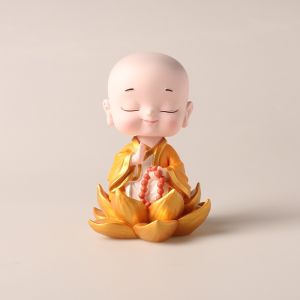 Tượng Sư Thấy Và 4 Chú Tiểu Ngồi  Đài Hoa Sen [Giá Sale]-Trang Trí Nhà CửaTaplo ô Tô Quà Tặng Người Thân Ý Nghĩa