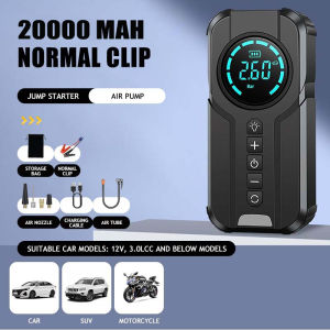 20000mAh 12V Car Jumper Starter Car Air Pump Power Bank Portable Air Compressor Battery Kereta Jump Start Tayar