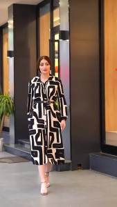 Large Size Muslim Dress Women Printed Shirt-collar Dress for Women Long Sleeve Morocco Party Dresses Evening Islam Dubai Abaya2026