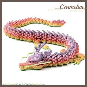 [Carmelun] 3D In Trung Quốc Rồng Đầy Đủ Cơ Thể Khớp Di Chuyển Nhà Trang Trí Nội Thất Trang Trí Trang Trí Đáng Giá Thu Thập Đồ Chơi Sáng Tạo