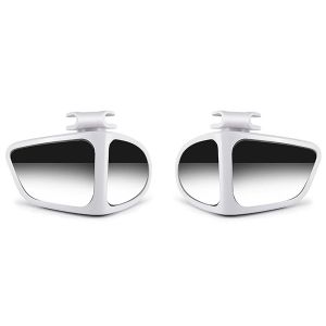 DOUBLEL 2 Side Car Blind Spot Mirror 360 Degree Rotatable HD Glass Wide Angle Reversing Mirror Parking Mirror Adjustable Car Rear View Auxiliary Mirror For Most Cars