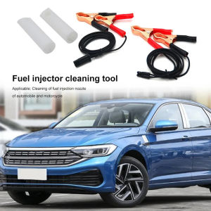 Professional Car Fuel Injector Wash Adapter Cleaning Tool Universal Nozzle DIY Kit with 2 Power Cable for Auto Motorcycle