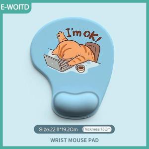 【E-WOITD】 1 cái mới hoạt hình động vật Silicone cổ tay pad chuột còn lại Bàn Mat chuột Pad chống vết phụ kiện máy tính