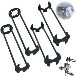 MUSASI Carbon Steel Plumbers Wrench Multifunctional Household Repair Basin Faucet Wrench Professional Pipe Spanner Bathroom Kitchen Plumbing