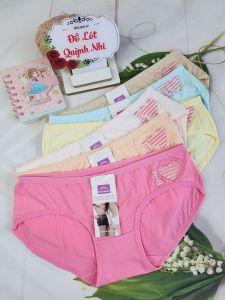 Combo 10 Quần Lót Nữ Thun Cotton Trái Tim Dễ Thương Co Giản Thoáng Mát Thấm Hút Mồ Hôi Size 40 - 55 Kg [3235]  - Đồ Lót Quỳnh Nhi