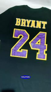 Twins T-shirt Lakers Kobe Bryant 24 Black Two NBA Basketball Tournament .c