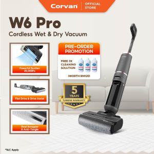 [NEW ARRIVAL] Corvan W6 Pro Wet & Dry Vacuum Cleaner & Mop | 180° Lay-Flat| Anti-bacteria | Self-Clean & dry | 20Kpa