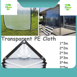 ( Clean Home )Transparent PE Cloth Thick Plastic Rainproof Waterproof Dustproof and Durable Garden Balcony Waterproof Tarp Cover Balcony Cover