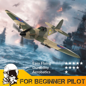 VOLANTEXRC RC Plane 3 Channel Remote Control Airplane Fighter Spitfire with 6-axis Gyro 2.4GHz RTF Radio Controlled Aircraft Easy to Fly for Beginners Boys Adults Kids 762-5 RTF
