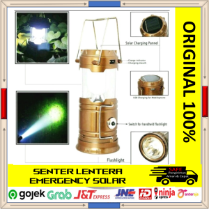 Lampu Emergency LED Lentera Gantung Senter Camping Tenaga Solar Surya