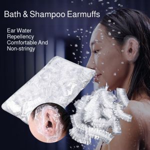 Disposable Earmuffs HDPE Low Pressure Material Beauty Hair Dyeing Earmuffs Hotel Bathing Waterproof Earmuffs 100 Pieces