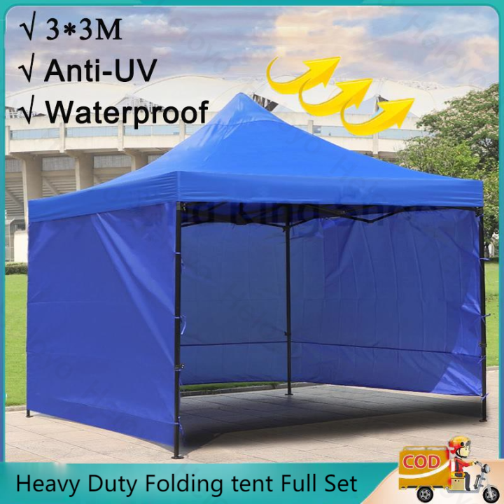 Khemah Niaga 10x10 Roof Night Market Canopy Heavy Duty Folding Full Set