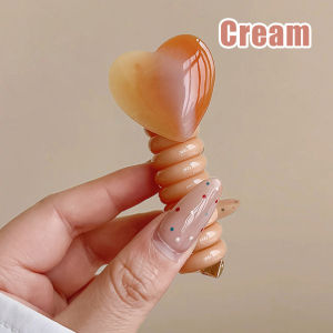 Ikat Rambut Spiral Kuncir Bentuk Hati Love Korea Fashion Aksesoris Rambut Wantia