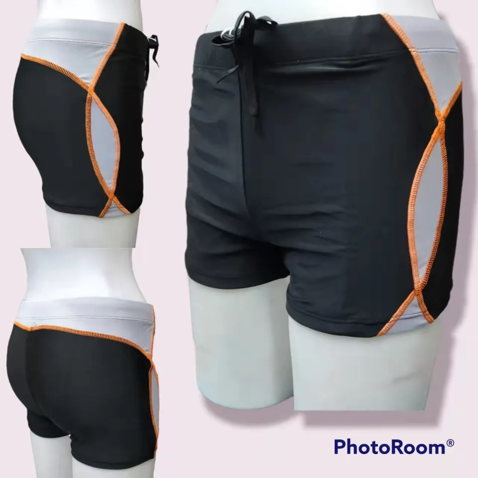 Unisex Trunks Swimwear and Bicycle Cycling Shorts Spandex With Waist Tie