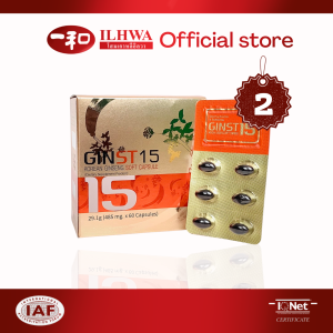 ILHWA Ginseng GIN15 แคปซูลเพื่อสุขภาพ 2 กล่อง 60 cap แพ็คคู่