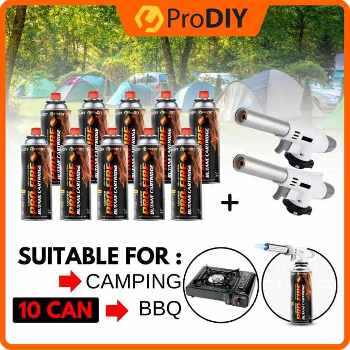 10 Cans Butane Burner Welding Fire Maker Flame AntiExplode + CAMPSOR