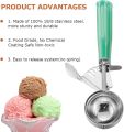 Ice Cream Scoop, Ice Cream Scooper Set Include Different Sizes, Heavy Duty Ice Cream Scoop with Trigger, Polishing Stainless Steel 18/8 Cookie Scoops for B. 