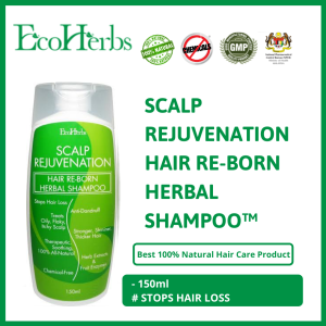 EcoHerbs Scalp Rejuvenation Hair Re-born Herbal Shampoo For Hair Loss Hair Fall Thinning Hair Oily Itchy Scalp Stops Dandruff & Hair Fall (For Men)