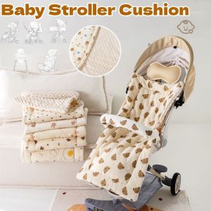 Baby Stroller Cushion Pad Newborn Pure Cotton Seasons Breathable Stroller Mat Pushchair Mattress Pad