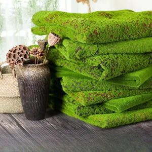 OKDEALS01 DIY Fake Moss Grass Turf Lifelike Durable Fake Green Grass Mat Outdoor Grass Mat 5050cm Artificial Moss Carpet Home Decoraion